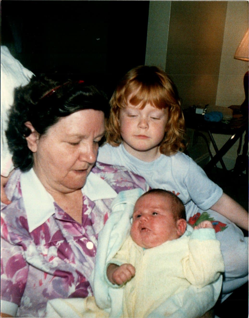 Heather and Stephanie at a young age with their grandmother